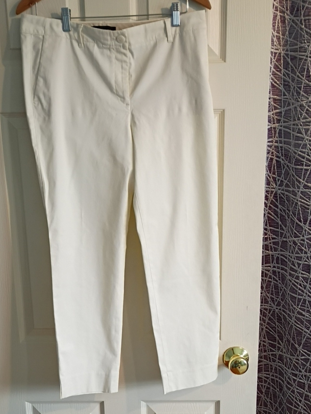 Talbots White Dress Pants with Button Closure